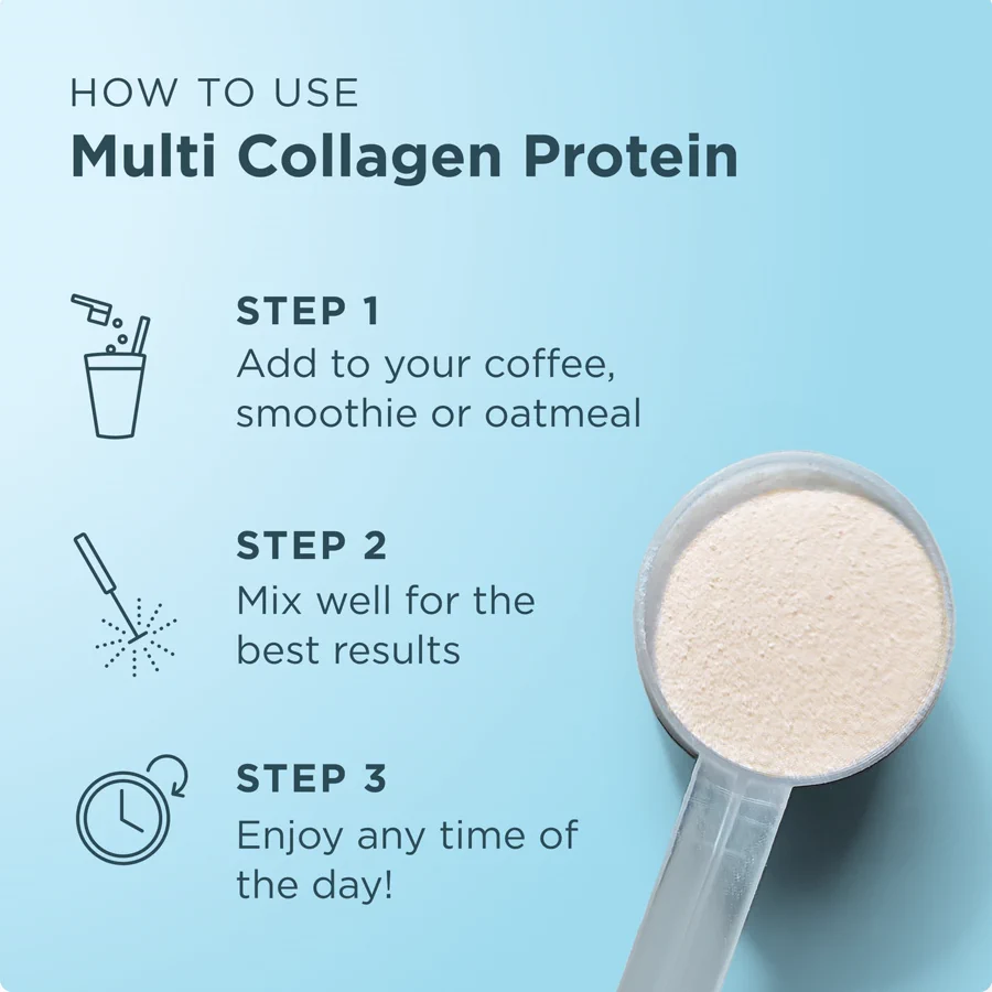 Ancient Nutrition Multi Collagen Protein tub.